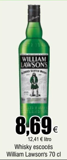 FROIZ Whisky escocés William Lawson's 70 cl oferta