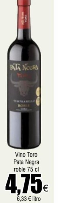 FROIZ Vino Toro Pata Negra roble 75 cl oferta
