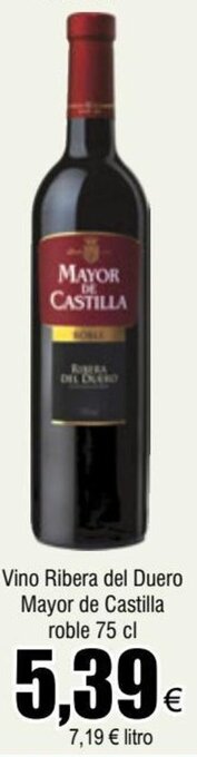 FROIZ Vino Ribera del Duero Mayor de Castilla roble 75 cl oferta