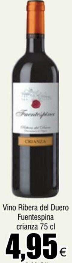 Froiz Vino Ribera del Duero Fuentespina crianza 75 cl oferta