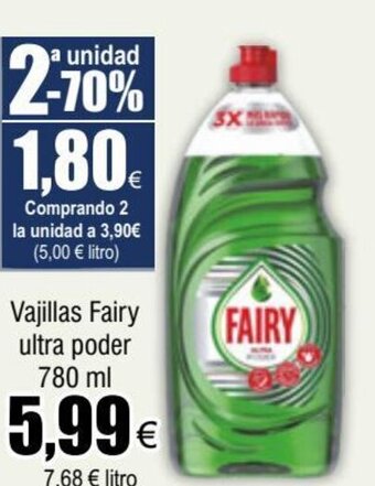 FROIZ Vajillas Fairy ultra poder 780 ml oferta