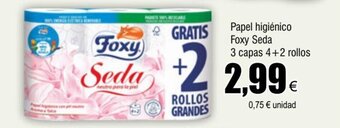 FROIZ Papel higiénico Foxy Seda 3 capas 4+2 rollos oferta