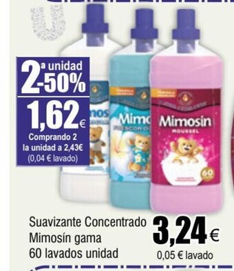 FROIZ Suavizante Concentrado Mimosin gama 60 lavados unidad oferta