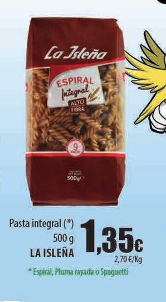 Spar Tenerife Pasta integral (*) 500 g LA ISLEÑA oferta