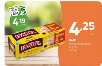 Coviran ISABEL Atún en aceite girasol 52 g x 6 u. oferta