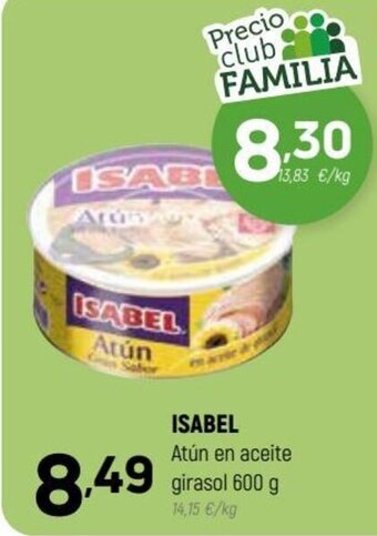 Coviran ISABEL Atún en aceite girasol 600 g oferta