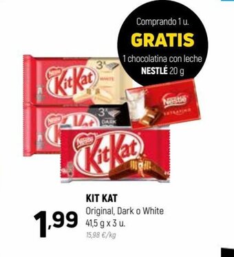 Coviran KIT KAT Original, Dark o White 41,5 g x 3 u. oferta