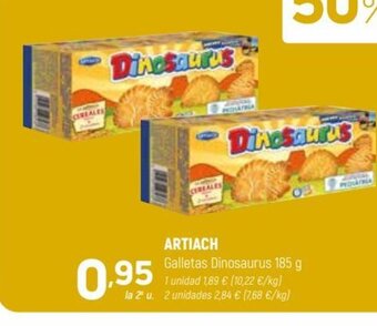 Coviran ARTIACH Galletas Dinosaurus 185 g oferta