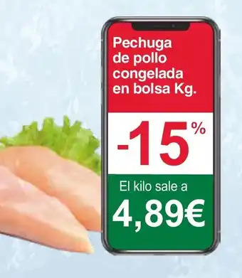 Spar La Palma Pechuga de pollo congelada en bolsa Kg. oferta