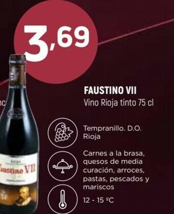 Coviran FAUSTINO VII Vino Rioja tinto 75 cl oferta