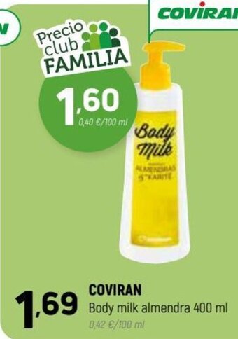 Coviran COVIRAN Body milk almendra 400 ml oferta