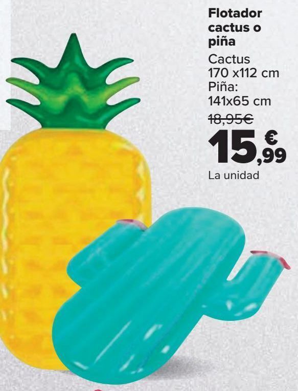 Carrefour Flotador cactus o piña oferta