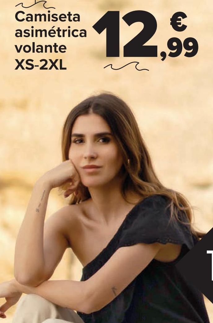 Carrefour Camiseta asimétrica volante oferta