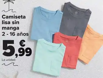 Carrefour Camiseta lisa sin manga oferta