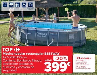 Carrefour Piscina tubular rectangular bestway oferta