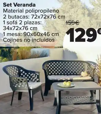 Carrefour Set veranda oferta