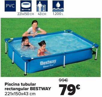 Carrefour Piscina tubular rectangular bestway oferta