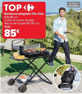 Carrefour Barbacoa plegable clic clac oferta
