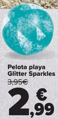 Carrefour Pelota playa glitter sparkles oferta