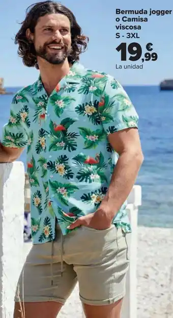 Carrefour Bermuda jogger o camisa viscosa oferta