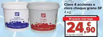 Carrefour Cloro 4 acciones o cloro choque grano sf oferta