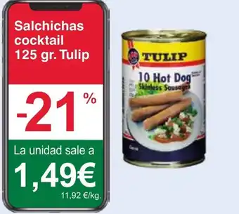 Spar La Palma Salchichas cocktail 125 gr. Tulip oferta