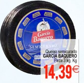 Plenus Supermercados Queixo semicurado GARCIA BAQUERO Peza 3 kg. Kg oferta