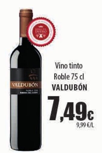 Spar Tenerife Vino tinto Roble 75 cl VALDUBÓN oferta