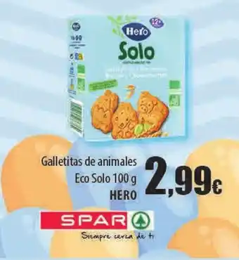 Spar Tenerife Galletitas de animales Eco Solo 100 g HERO oferta