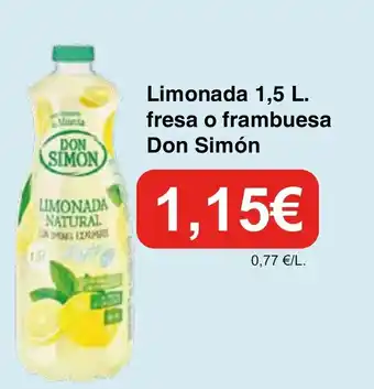 Spar La Palma Limonada 1,5 L. fresa o frambuesa Don Simón oferta