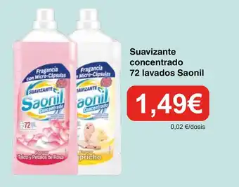 Spar La Palma Suavizante concentrado 72 lavados Saonil oferta