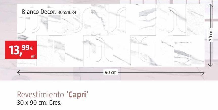 Bauhaus Revestimiento 'capri' blanco decor. oferta
