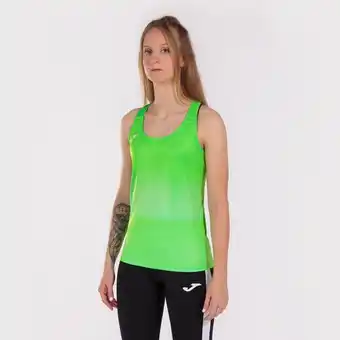 Joma Camiseta tirantes mujer elite vii verde flúor blanco oferta