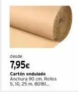 Cadena88 Desde 7,95€ cartón ondulado anchura 90 cm. rollos 5, 10, 25 m. 801b1... oferta