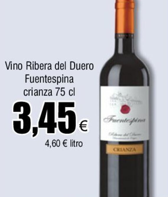 Froiz Vino Ribera del Duero Fuentespina crianza 75 cl oferta