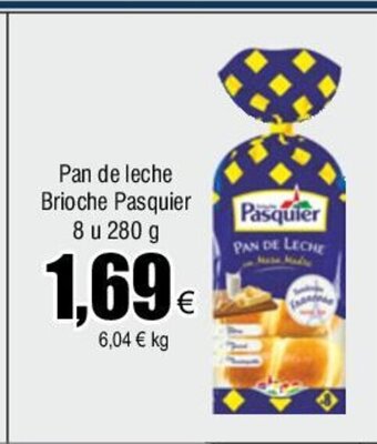 FROIZ Pan de leche Brioche Pasquier 8 u 280 g oferta
