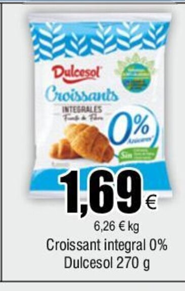 Froiz Croissant integral 0% Dulcesol 270 g oferta
