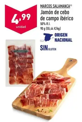 ALDI Marcos Salamanca Jamón de cebo de campo ibérico 90g oferta
