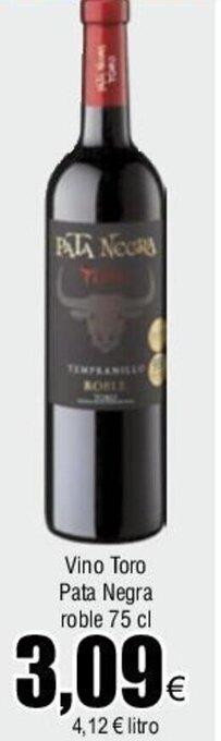 FROIZ Vino Toro Pata Negra roble 75 cl oferta