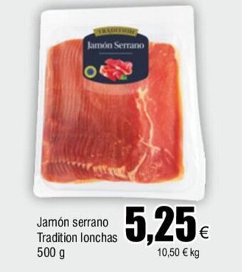 FROIZ Jamón serrano Tradition lonchas 500 g oferta