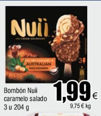 FROIZ Bombón Nuii caramelo salado 3 u 204 g oferta