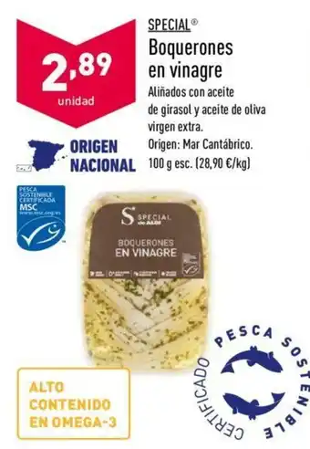 ALDI Special Boquerones en vinagre 100g oferta