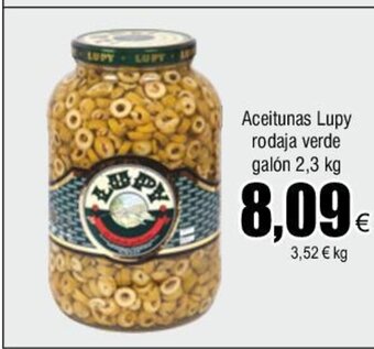 FROIZ Aceitunas Lupy rodaja verde galón 2,3 kg oferta