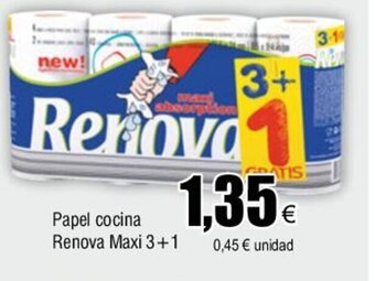 FROIZ Papel cocina Renova Maxi 3+1 oferta