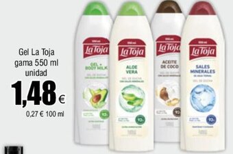 Gel La Toja gama 550 ml unidad