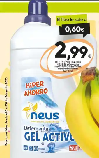 Family Cash DETERGENTE LÍQUIDO NEUS 5L 60lavados oferta