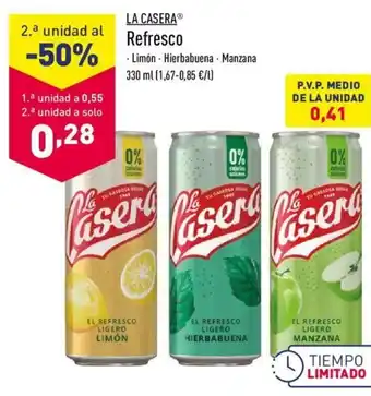 ALDI La Casera Refresco 330 ml oferta