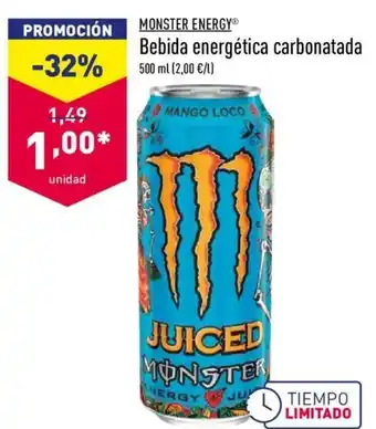 ALDI Monster Energy Bebida energética carbonatada 500ml oferta