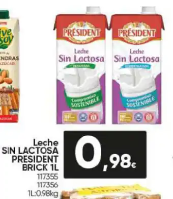 Family Cash Leche SIN LACTOSA PRESIDENT BRICK 1L oferta