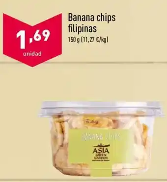 ALDI Banana chips filipinas 150g oferta